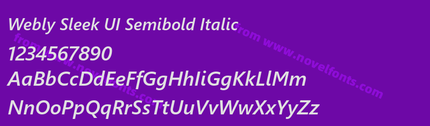 Webly Sleek UI Semibold ItalicPreview