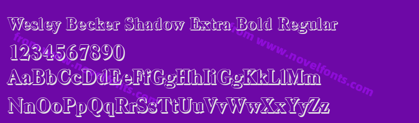 Wesley Becker Shadow Extra Bold RegularPreview