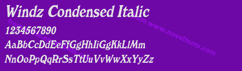 Windz Condensed ItalicPreview