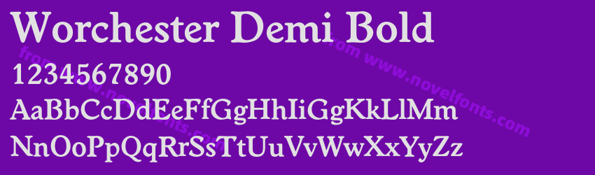 Worchester Demi BoldPreview