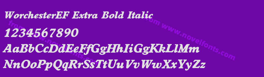 WorchesterEF Extra Bold ItalicPreview