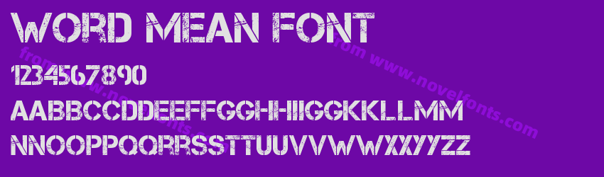 Word Mean FontPreview