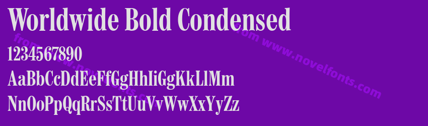 Worldwide Bold CondensedPreview