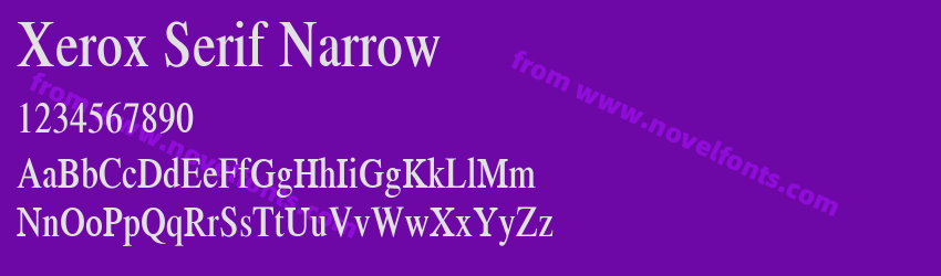 Xerox Serif NarrowPreview