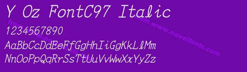 Y Oz FontC97 ItalicPreview