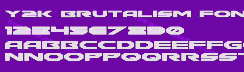 Y2K Brutalism Font RegularPreview