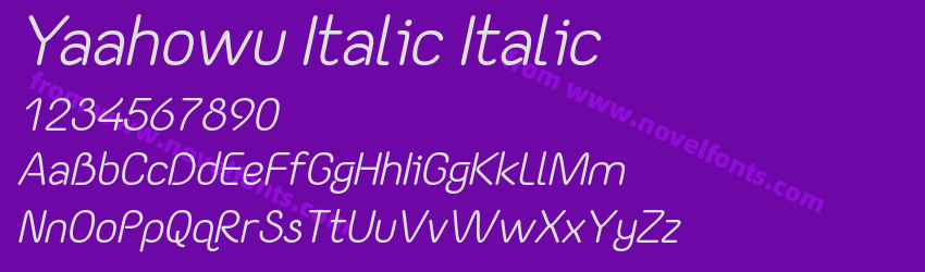 Yaahowu Italic ItalicPreview