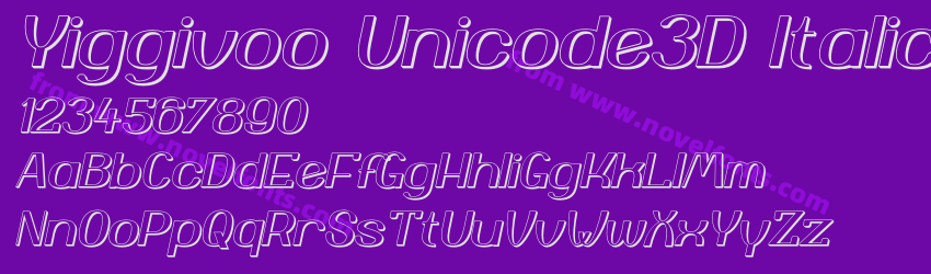 Yiggivoo Unicode3D ItalicPreview