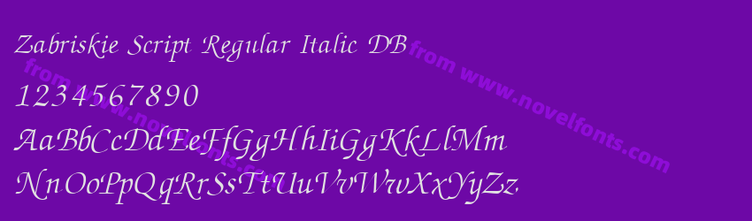 Zabriskie Script Regular Italic DBPreview