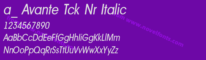 a_ Avante Tck Nr ItalicPreview