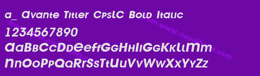 a_ Avante Titler CpsLC Bold ItalicPreview