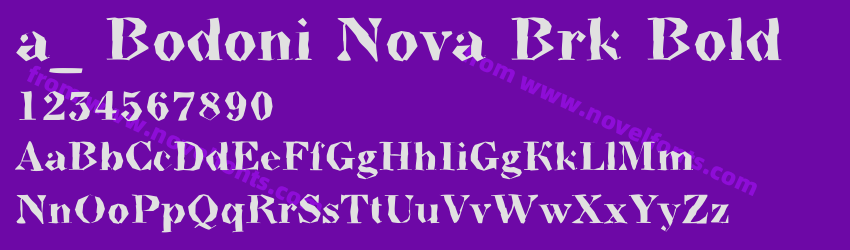 a_ Bodoni Nova Brk BoldPreview