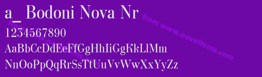 a_ Bodoni Nova NrPreview