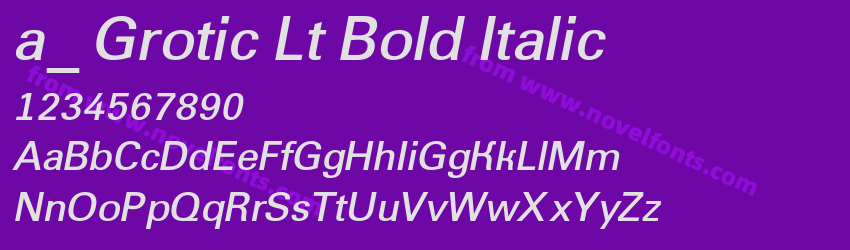 a_ Grotic Lt Bold ItalicPreview