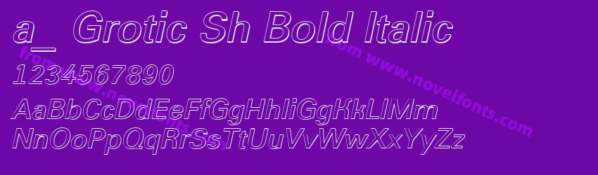 a_ Grotic Sh Bold ItalicPreview