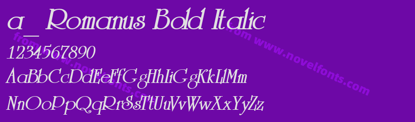 a_ Romanus Bold ItalicPreview