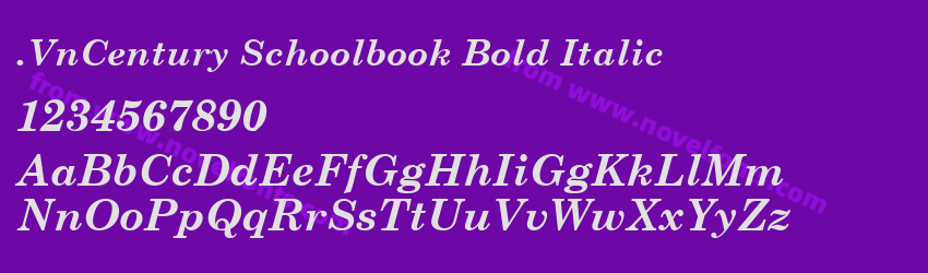 .VnCentury Schoolbook Bold ItalicPreview