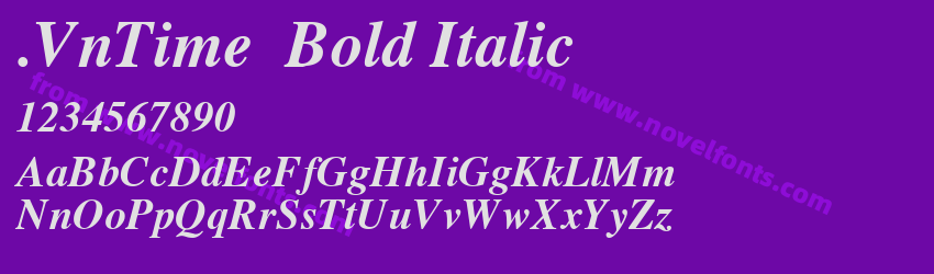 .VnTime  Bold ItalicPreview