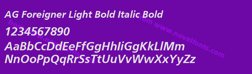 AG Foreigner Light Bold Italic BoldPreview