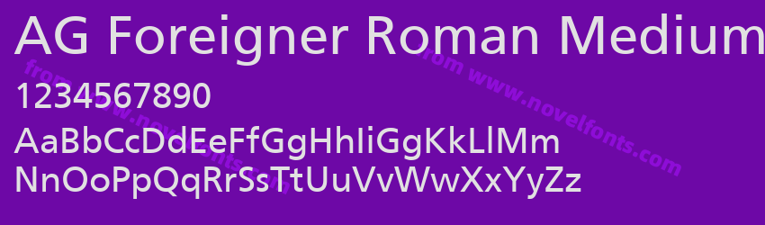 AG Foreigner Roman MediumPreview