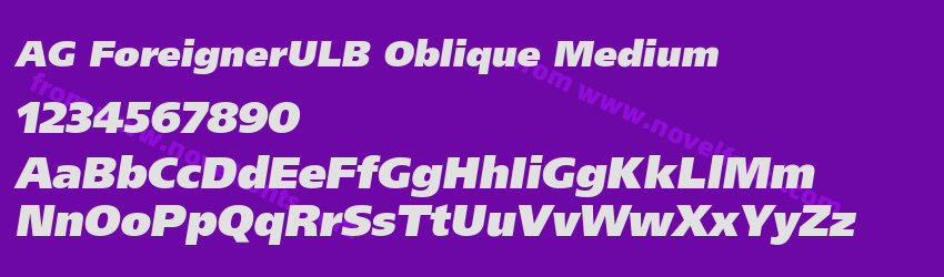 AG ForeignerULB Oblique MediumPreview