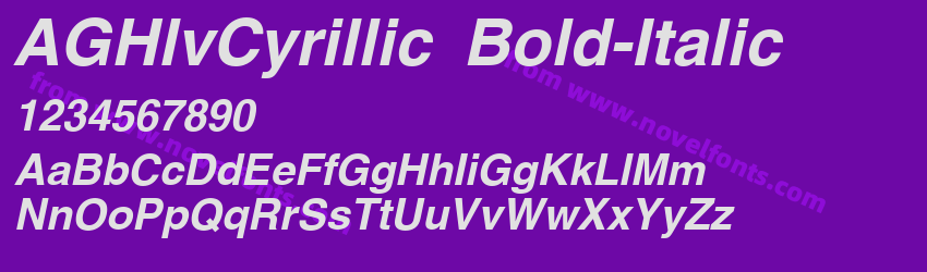 AGHlvCyrillic Bold-ItalicPreview