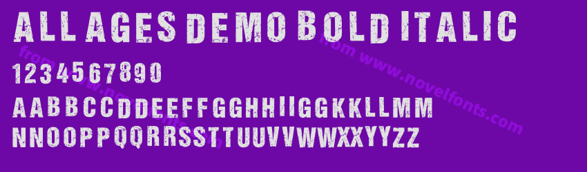 ALL AGES DEMO Bold ItalicPreview