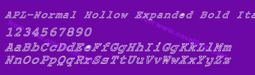 APL-Normal Hollow Expanded Bold ItalicPreview