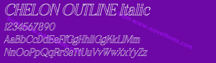 CHELON OUTLINE ItalicPreview