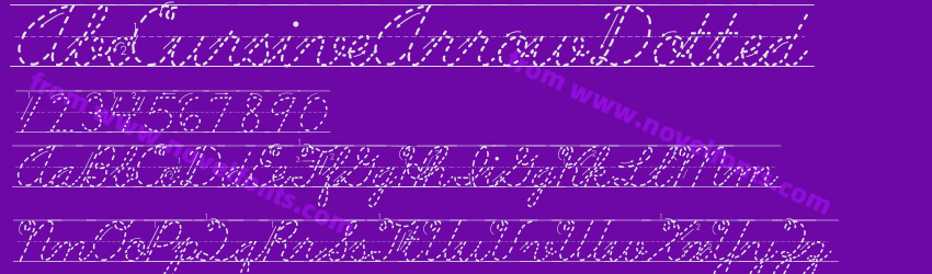 AbcCursiveArrowDottedPreview
