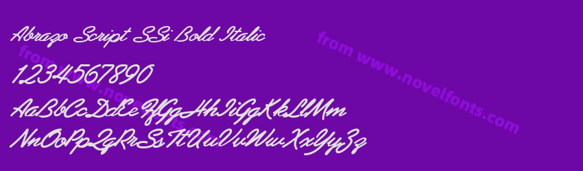 Abrazo Script SSi Bold ItalicPreview