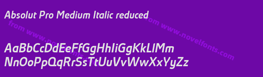 Absolut Pro Medium Italic reducedPreview