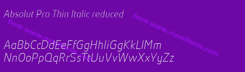 Absolut Pro Thin Italic reducedPreview