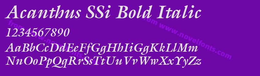 Acanthus SSi Bold ItalicPreview