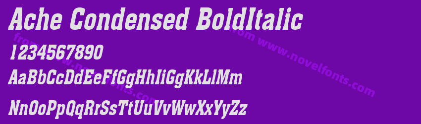 Ache Condensed BoldItalicPreview