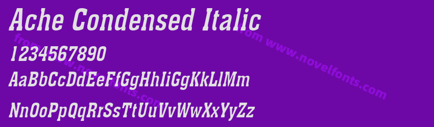 Ache Condensed ItalicPreview