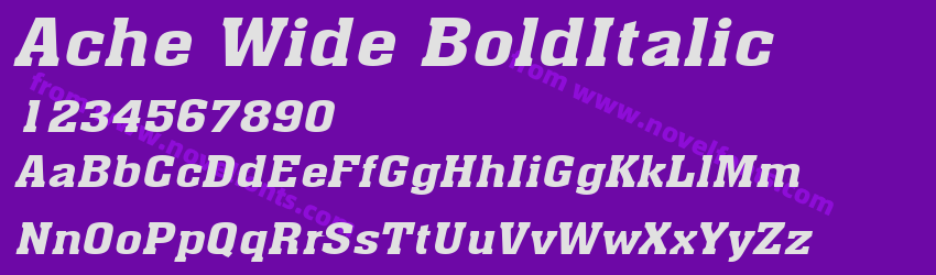 Ache Wide BoldItalicPreview