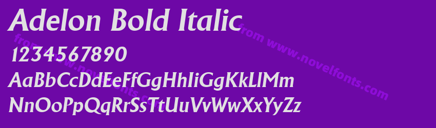 Adelon Bold ItalicPreview