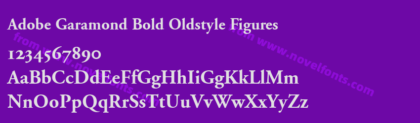 Adobe Garamond Bold Oldstyle FiguresPreview