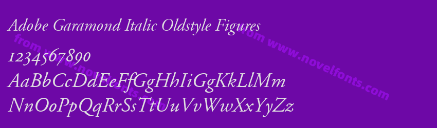 Adobe Garamond Italic Oldstyle FiguresPreview