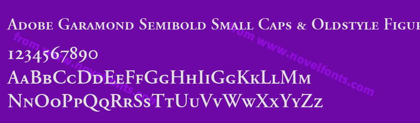 Adobe Garamond Semibold Small Caps & Oldstyle FiguresPreview