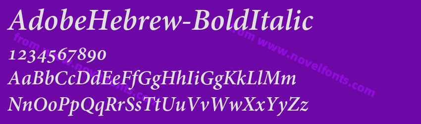 AdobeHebrew-BoldItalicPreview