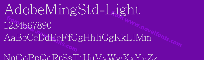 AdobeMingStd-LightPreview