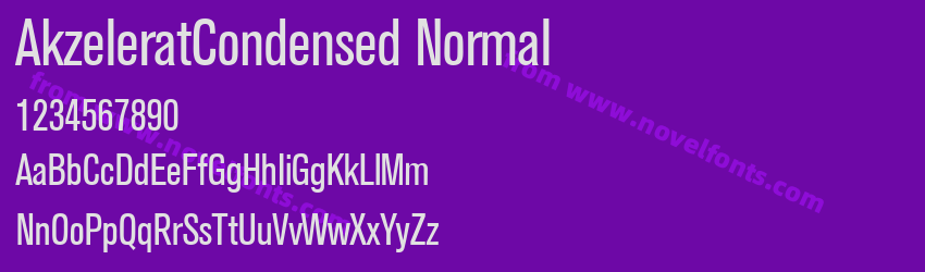 AkzeleratCondensed NormalPreview