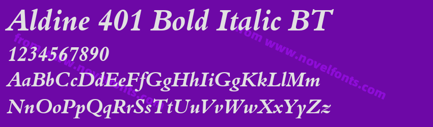 Aldine 401 Bold Italic BTPreview