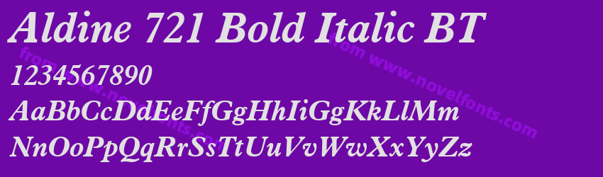 Aldine 721 Bold Italic BTPreview