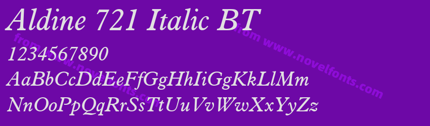 Aldine 721 Italic BTPreview