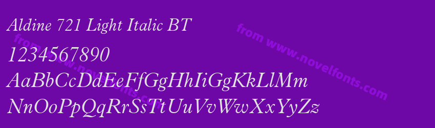 Aldine 721 Light Italic BTPreview