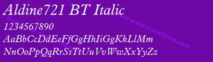 Aldine721 BT ItalicPreview