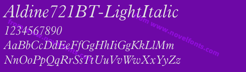 Aldine721BT-LightItalicPreview